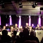 On stage at The Bassment