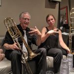 Trombones Brian and Erika trying to look tough